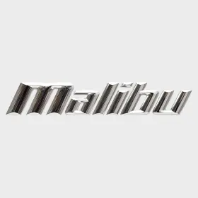 5992878 Malibu Boats Boat Raised Decal 13 3/4 Inch Silver Hard Plastic