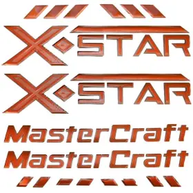 7501593 Mastercraft Boats Boat Decal Kit 2013 X Star Oem Orange Chromax