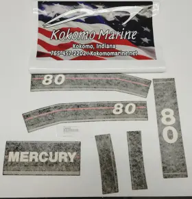 37-13488a89 Mercury 13488a89 Mercury-mercruiser Decal Set Black 80