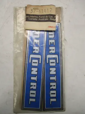 37-61412 Mercury Vintage Mercontrol Control Housing Decal Pair Of 2 Blue Boat