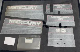 37-824093a94 Mercury 1994 - 1995 Outboard 40 Hp Decal Set Design 1 Oem Nos