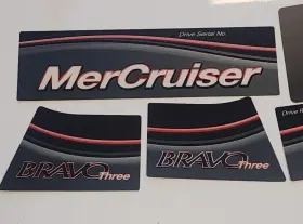 37-881760a05 Mercury Nos Decal Set Bravo Iii