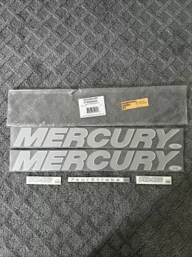 37-892565a09 Mercury Oem Nla Verado Engine Cowling Chrome Domed Letter Decal Kit