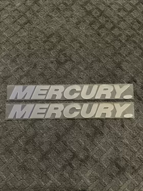 8m0024862 Mercury Oem Verado Upper Engine Cowling Chrome Domed Letter Decal