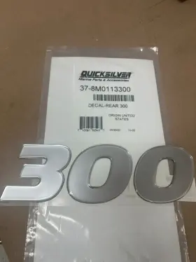 8m0113300 Mercury 300 Rear Decal