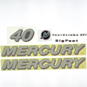 37-8m0063653 Mercury Marine New Oem Quicksilver 40 Efi 4s 4-cylinder Decal Set