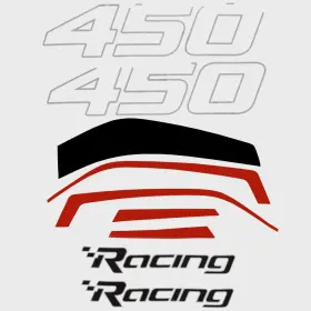 37-8m0159581 Mercury Marine Boat Cowling Decals 450 Racing Stickers Kit