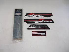 37-812776a-22 Mercury Quicksilver Mercruiser 4.3v6 / Alpha One Decal Set Black Boat