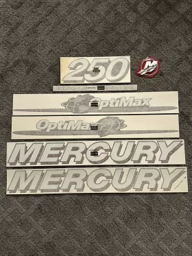 37-895252a08 Mercury Quicksilver Nos Oem 2006-12 Marine 250 Hp Optimax Globe Dfi Decal Set