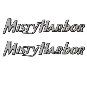 140507-04 Misty Harbor Boat Decal Oem Black And Silver Pair