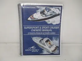 63102600-02-manu Monterey Boats Supersport And Sport Cruiser Owners Manual Blue Boat