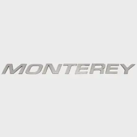 95104010-01-logo Monterey Boats Raised Logo Decal Silver Sticker