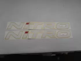 136218 Nitro Raised Decal Pair Red / Gold White Marine Boat