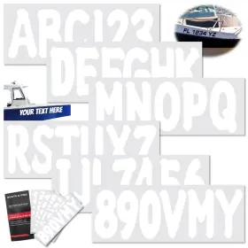 Font1 Northboat 683370646100 3 Inch Boat Letters Numbers Stickers White Smooth