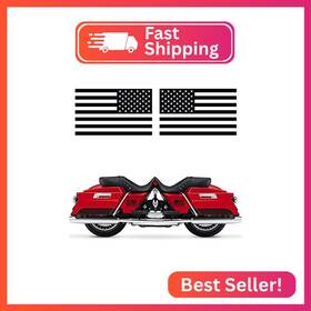 Northern Dock Ndd-0021 American Flag Sticker - Matte Black 5 Inch X 3 1 Pair Vinyl Di