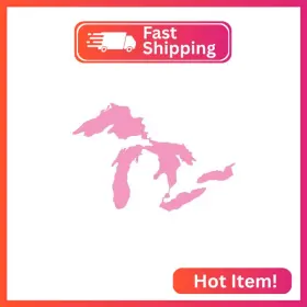 Dgl1 Nudge Printing Great Lakes Sticker Michigan Car Decal Premium Heavy-duty Waterproof Vinyl For B