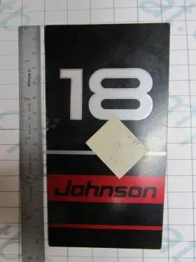 Gb450029577 Omc 341767 Johnson 18 Hp Rear Frame Plate Decal 1997 Smoke