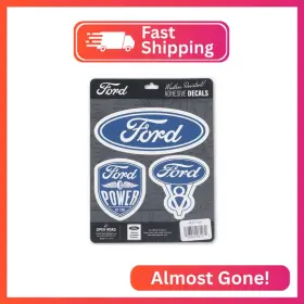 90217160 Open Road Brands Ford Logo Adhesive Vinyl Decals - Set Of Stickers For Car Window Water Bo