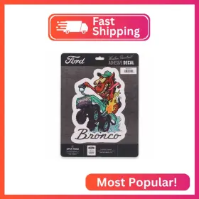 90224412 Open Road Brands Ford Bronco Crazy Horse Adhesive Vinyl Decal - Fun Sticker For Car