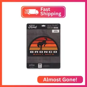 90225579 Open Road Brands Ford Bronco Sunset Adhesive Vinyl Decal - Fun Sticker For Car Windo