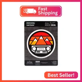 90227026 Open Road Brands Toyota Grille Sunset Mountain Adhesive Vinyl Decal - Fun Sticker Fo