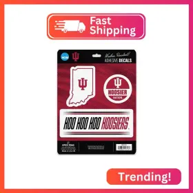 90231331 Open Road Brands Indiana University Team Spirit Adhesive Vinyl Decals - Fun Set Of Sticke