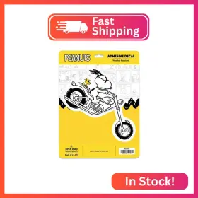 90234528 Open Road Brands Peanuts Snoopy Motorcycle Adhesive Vinyl Decal - Fun Sticker For Bike He
