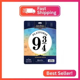 90234734 Open Road Brands Harry Potter Platform 9 3/4 Adhesive Vinyl Decal - Magical Hogwarts Sticker For