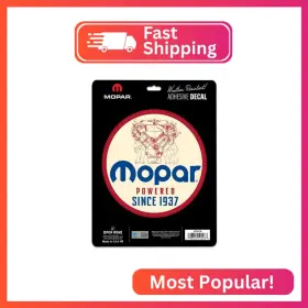 90234736 Open Road Brands Mopar Adhesive Vinyl Decal - Classic Sticker For Car Window Water Bottle