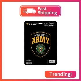 90236300 Open Road Brands U.s. Army Shield Adhesive Vinyl Decal - Patriotic Sticker For Car Win