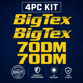 Btex70dm Oracal Marine Fits Big Tex Bigtex 70dm 70 Dm Trailer Decals Yellow Vinyl Stickers