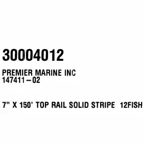 147411-02 Premier Pontoons Boat Pinstripe Decal 30004012 7 Inch Silver Sticker 150 Ft