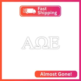 Pro-graphx 010709772474 Alpha Omega Epsilon Greek Sorority Sticker Decal 2.5 Inches Tall Wh