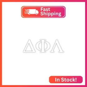 Pro-graphx 010709772580 Delta Phi Lambda Greek Sorority Sticker Decal 2.5 Inches Tall White
