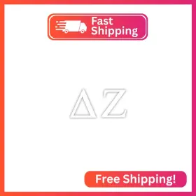 Pro-graphx 010709772597 Delta Zeta Greek Sorority Sticker Decal 2.5 Inches Tall White