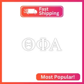 Pro-graphx 010709772740 Theta Phi Alpha Greek Sorority Sticker Decal 2.5 Inches Tall White