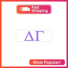 Pro-graphx 715834865984 Delta Gamma Greek Sorority Sticker Decal 2.5 Inches Tall Lilac