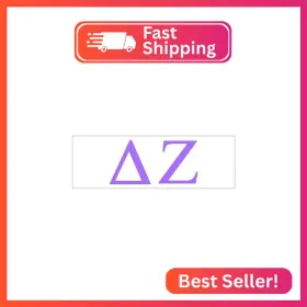 Pro-graphx 715834865991 Delta Zeta Greek Sorority Sticker Decal 2.5 Inches Tall Lilac