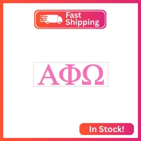 Pro-graphx 715834866424 Alpha Phi Omega Greek Sorority Sticker Decal 2.5 Inches Tall Pink