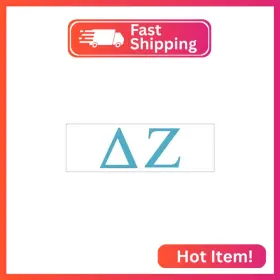 Pro-graphx 715834866653 Delta Zeta Greek Sorority Sticker Decal 2.5 Inches Tall Sky Blue