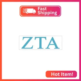 Pro-graphx 715834866936 Zeta Tau Alpha Greek Sorority Sticker Decal 2.5 Inches Tall Sky Blu