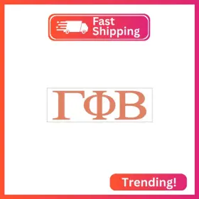 Pro-graphx 715834867162 Gamma Phi Beta Greek Sorority Sticker Decal 2.5 Inches Tall Coral