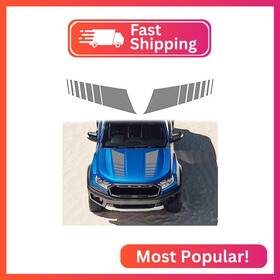 Ramuel Hui1563 Compatible With 2pcs Car Hood Cover Vinyl Stripe Stickers Racing Stripes