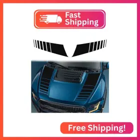 Hui1565 Ramuel Compatible With 2pcs Car Hood Cover Vinyl Stripe Stickers Racing Stripes