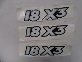 1944690 Ranger 18 X3 Raised Decal Set Of 3 Black And Silver Marine Boat