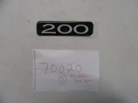 7d020 Ranger 200 Raised Decal 5 1/4 Inch X 1 3/8 Black / White Silver Marine Boat