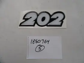 1860764 Ranger 202 Raised Decal 8 1/2 Inch X 2 7/8 Black / White Silver Boat