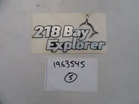 1963545 Ranger 218 Bay Explorer Raised Decal 9 Inch X 4 1/2 Silver And Black Boat