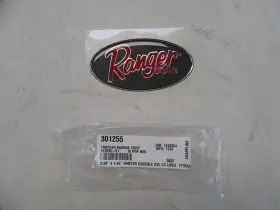 301255 Ranger Boats Raised Oval Decal 4 5/8 Inch X 2 3/8 Silver And Red Marine Boat
