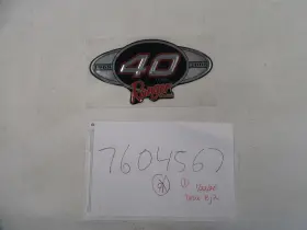 7604567 Ranger 40 Years Raised Decal 5 1/2 Inch X 2 7/8 Black / Silver Red Boat
